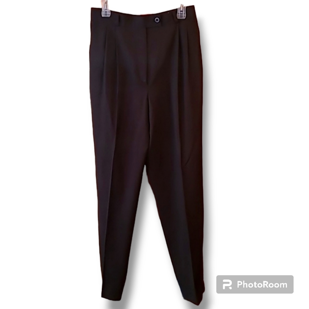 Bernard Zins Black Wool Quiet Luxury Pants